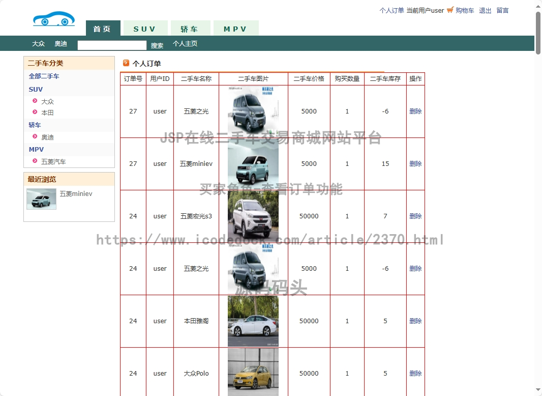 买家角色-查看订单