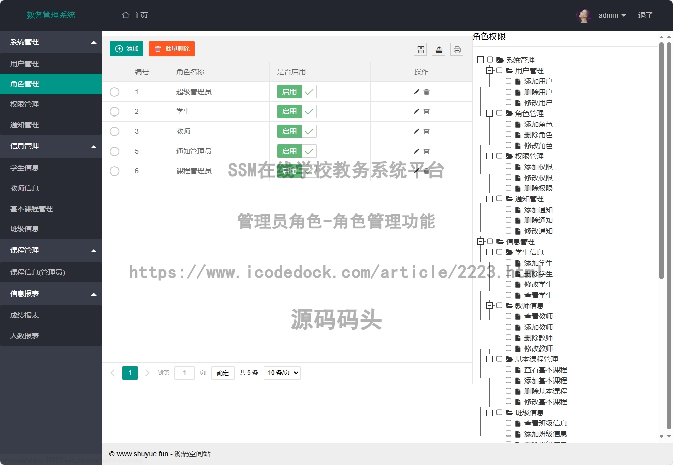 管理员角色-角色管理