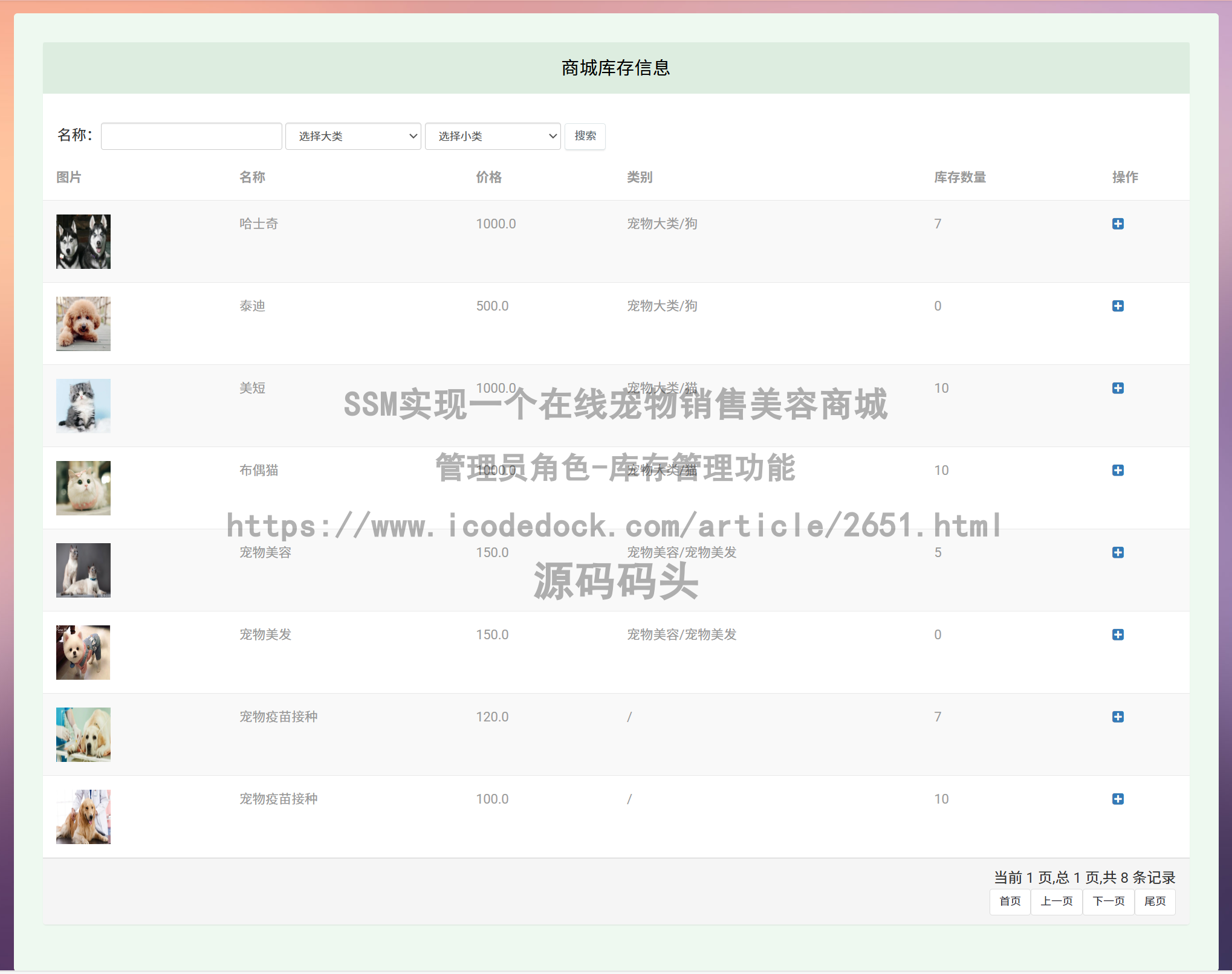 管理员角色-库存管理
