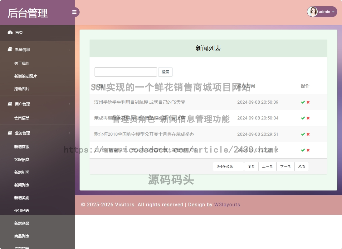 管理员角色-新闻信息管理