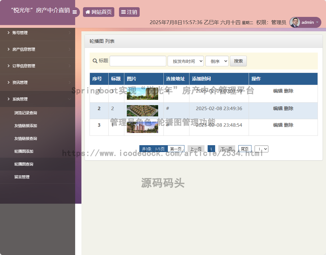 管理员角色-轮播图管理