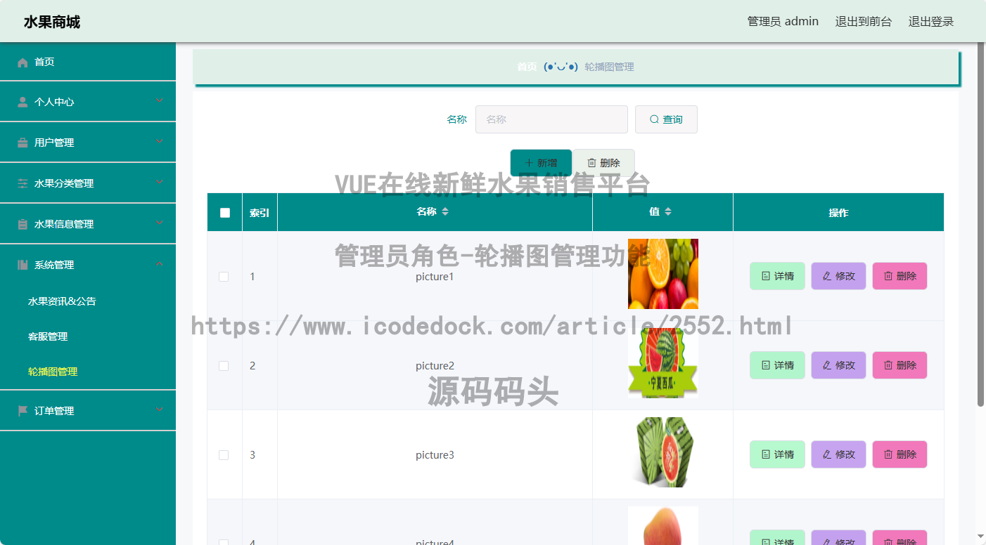 管理员角色-轮播图管理