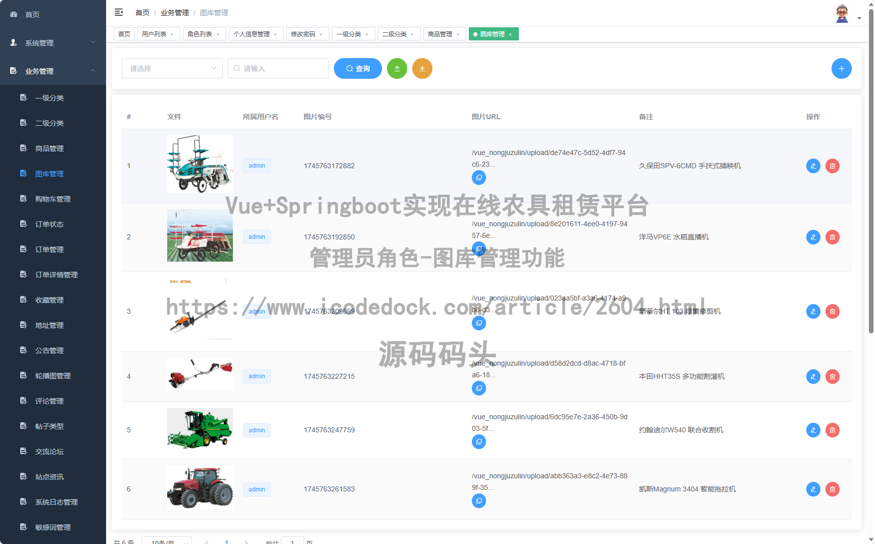 管理员角色-图库管理