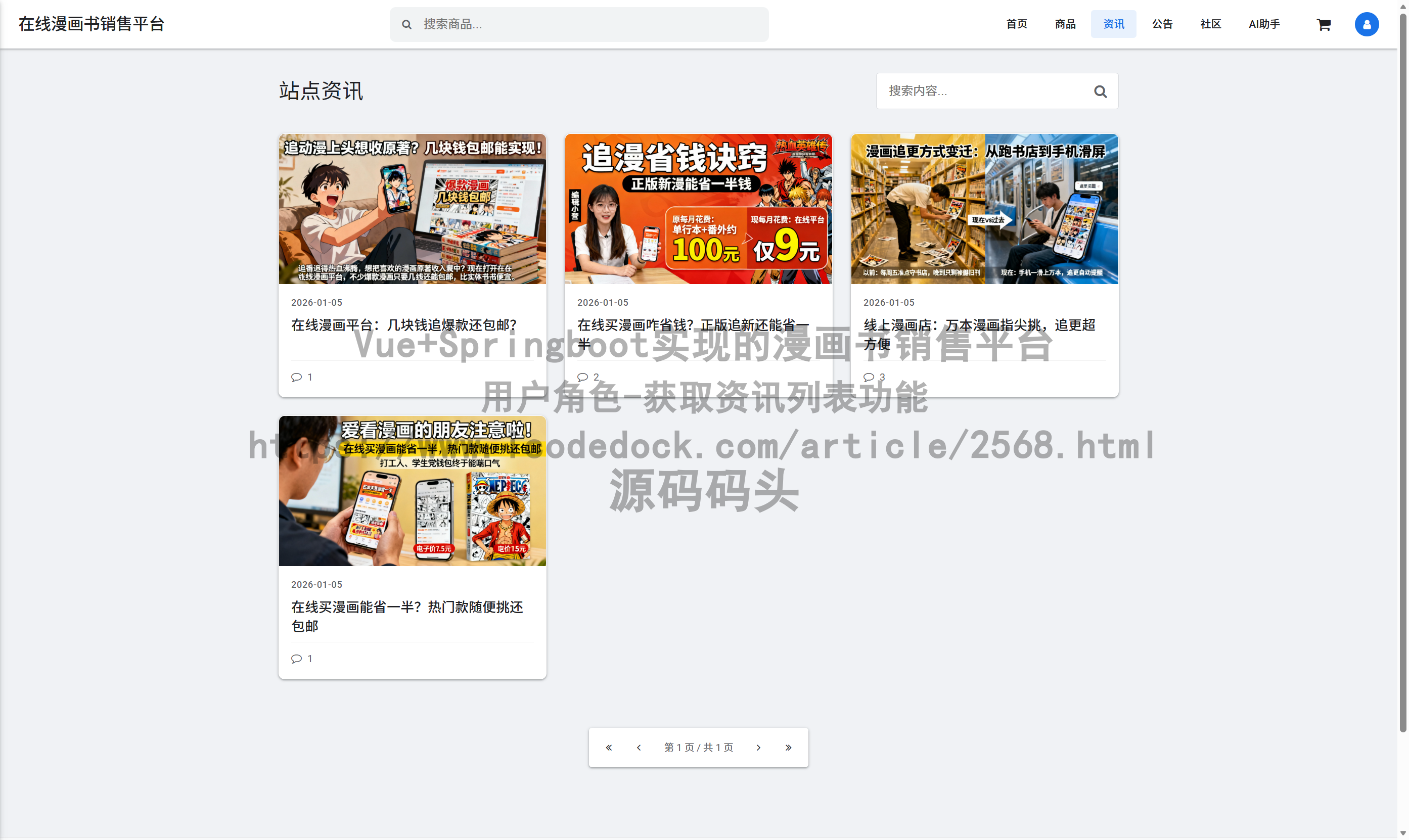用户角色-获取资讯列表