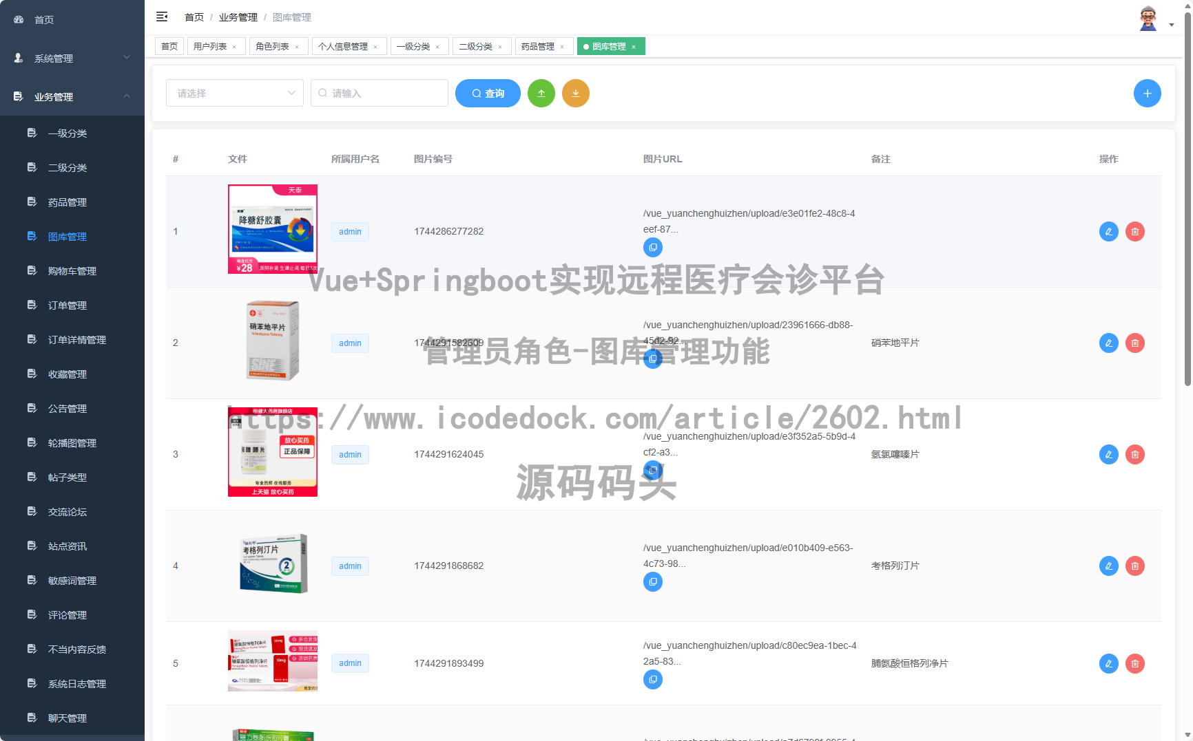 管理员角色-图库管理